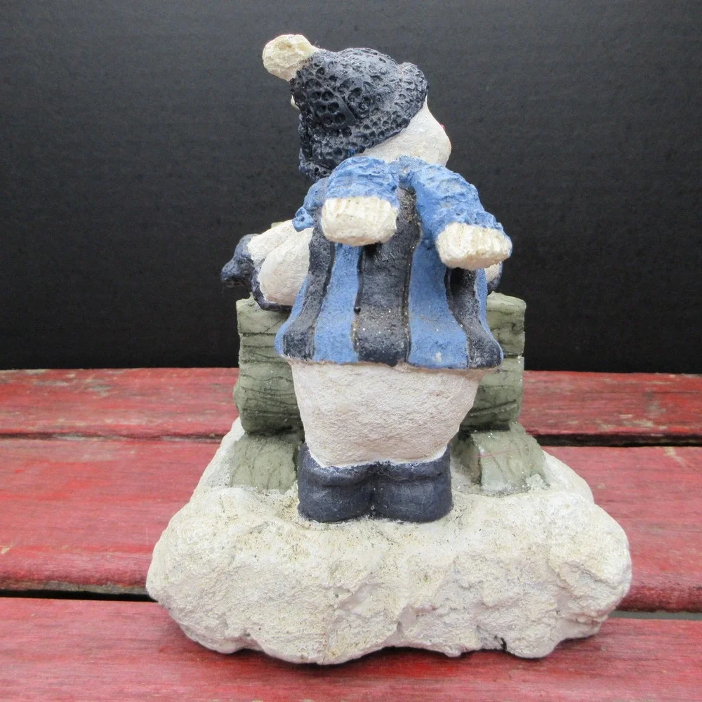 A Christmas Choice Snowman Sledding Figurine Winter Holiday Decor